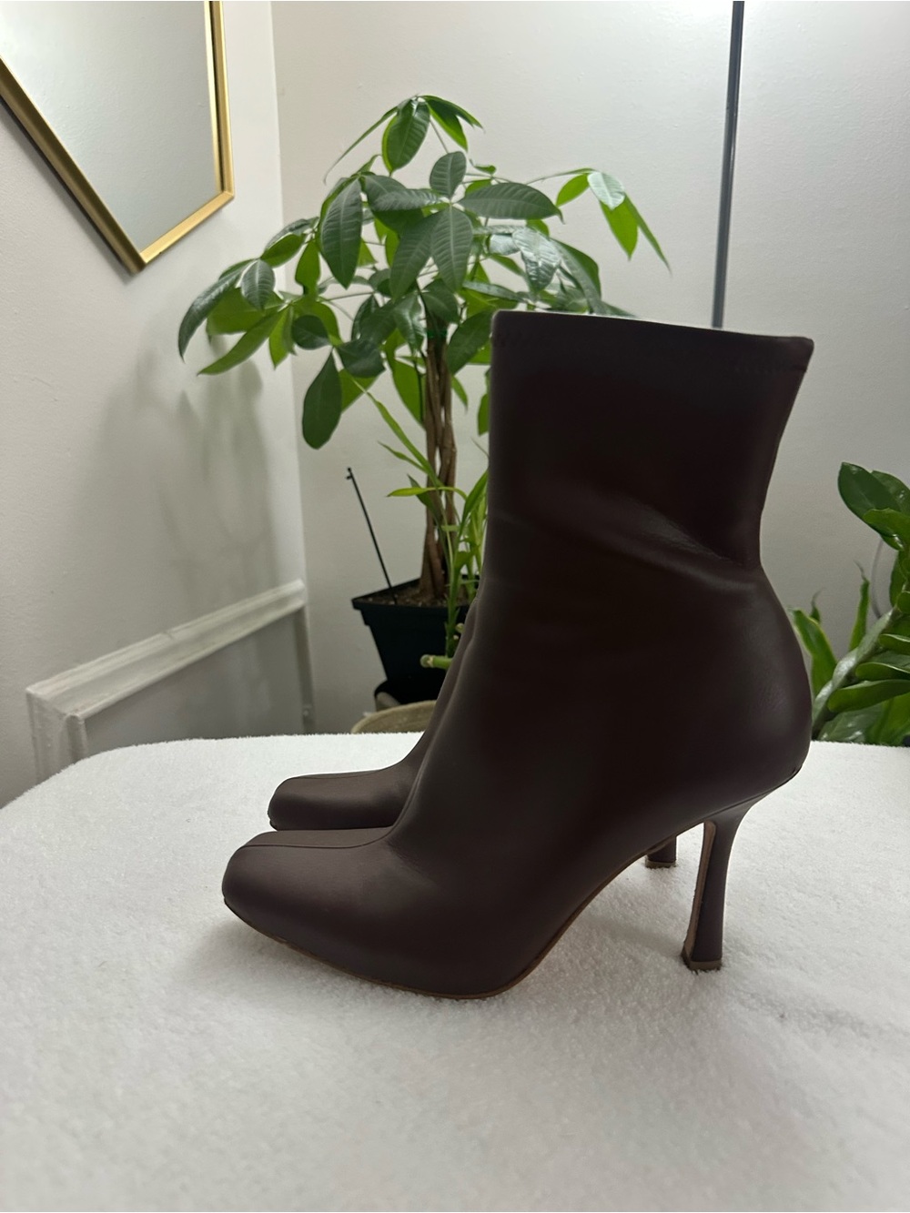 Steve Madden Katerina Brown Square Toe Stiletto Booties – Size 8